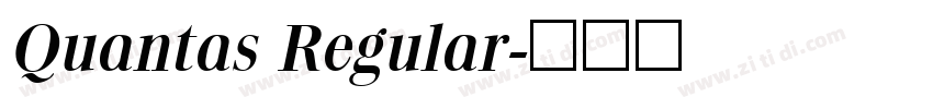 Quantas Regular字体转换